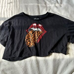 Rolling stones cropped tee